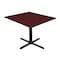 Cain Square Tables > Breakroom Tables > Cain Square & Round Tables, Wood, Metal Top, Mahogany TB4848MH - alternate 1